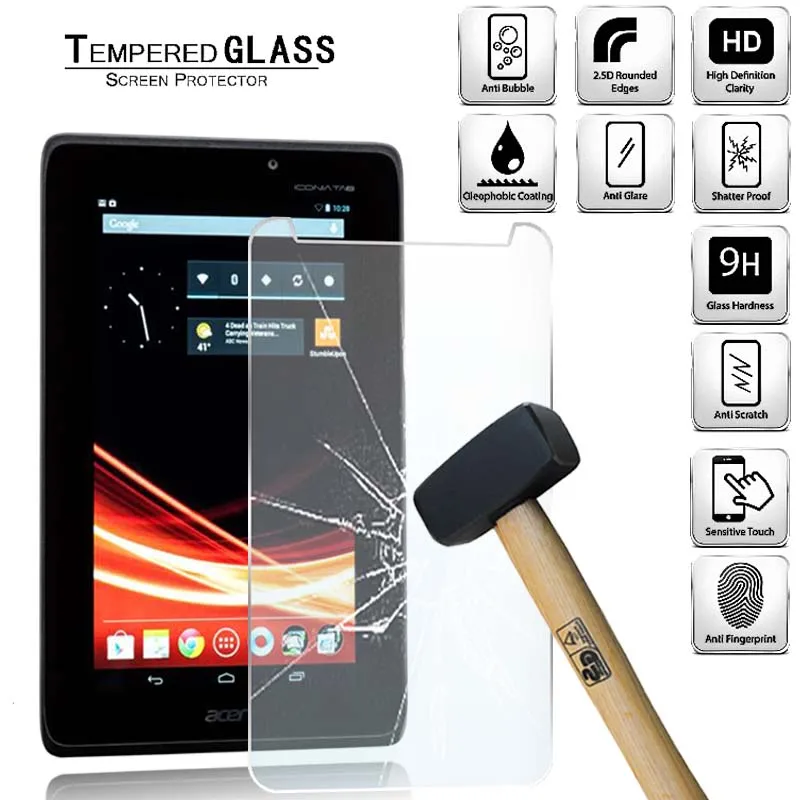 Tablet Tempered Glass Screen Protector Cover for Acer Iconia Tab A110 7incn HD Eye Protection Anti-Scratch Tempered Film
Tablet Tempered Glass Screen Protector Cover for Acer Iconia Tab A110 7incn HD Eye Protection Anti-Scratch Tempered Film