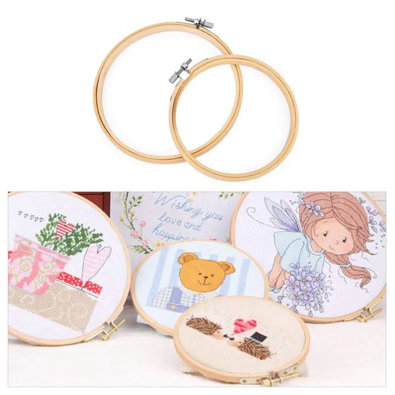10 Pieces Round Wooden Embroidery Hoops Frame Set, 5 Pieces 4 inch and 5 Pieces 6 inch Adjustable Bamboo Circle Cross Stitch Hoo
10 Pieces Round Wooden Embroidery Hoops Frame Set, 5 Pieces 4 inch and 5 Pieces 6 inch Adjustable Bamboo Circle Cross Stitch Hoo