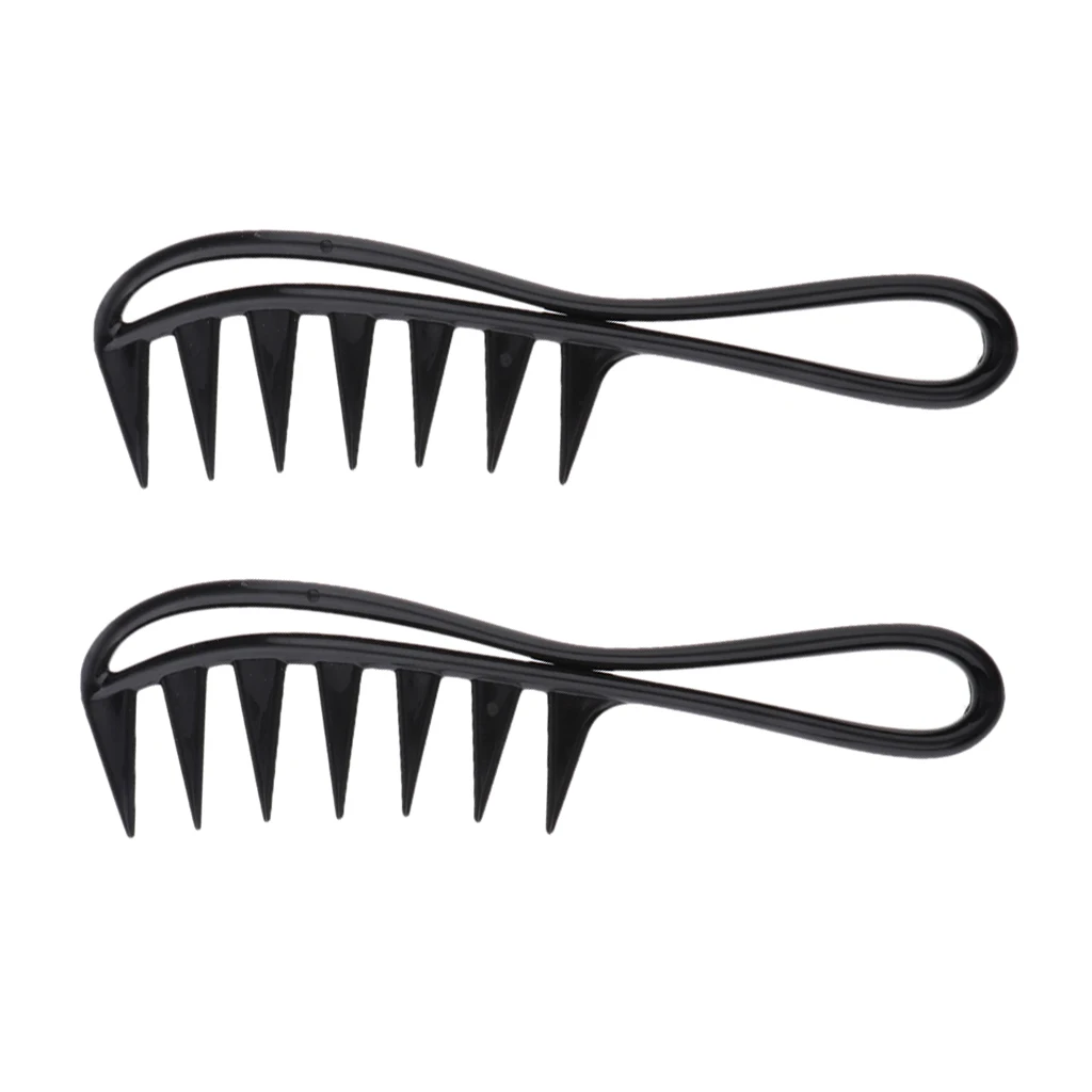 2pcs Mens Oily Hair Pick Comb Salon Dyeing Hairdressing Styling Wide Tooth 2pcs Mens Oily Hair Pick Comb Salon Dyeing Hairdressing Styling Wide Tooth