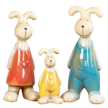 3Pcs Ceramic Rabbit Figurine Set Creative Animal Desktop Decoration Simple Table Crafts Ornament for Garden Home
3Pcs Ceramic Rabbit Figurine Set Creative Animal Desktop Decoration Simple Table Crafts Ornament for Garden Home