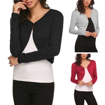 Shrug Top Elegant Slim Outwear Casual Long Sleeve Soft Knitted Women Cardigan Autumn Ladies Short Open Front Solid Inner Button
Shrug Top Elegant Slim Outwear Casual Long Sleeve Soft Knitted Women Cardigan Autumn Ladies Short Open Front Solid Inner Button