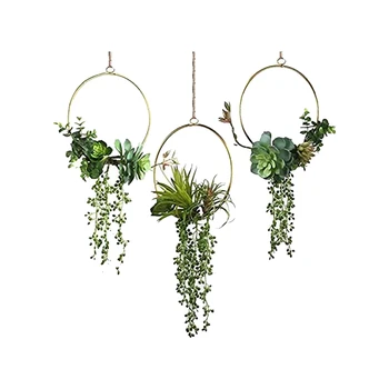 Artificial Flower Metal Garland Handmade Wreath of Succulents and Eucalyptus 3-Piece Set for Wedding Backdrop Wall Decor
Artificial Flower Metal Garland Handmade Wreath of Succulents and Eucalyptus 3-Piece Set for Wedding Backdrop Wall Decor