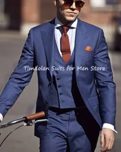 New Arrival Peak Lapel Men's Navy Blue Suits Custom Made Single Breasted Business Casual Blazer 3Pcs Skinny (Jacket+Vest+Pants) 
New Arrival Peak Lapel Men's Navy Blue Suits Custom Made Single Breasted Business Casual Blazer 3Pcs Skinny (Jacket+Vest+Pants)