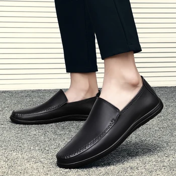 Plus Size Natural Leather Men Shoes Casual Men Loafers Moccasins Breathable Driving Shoes Slip On Flats Shoes Men 
Plus Size Natural Leather Men Shoes Casual Men Loafers Moccasins Breathable Driving Shoes Slip On Flats Shoes Men
