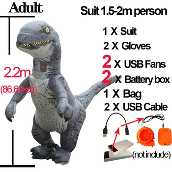 Purim Hot Sale Inflatable Velociraptor T Rex Dinosaur Costume Cosplay Fantasy Halloween Party T Rex Costume For Women Men Adults 
Purim Hot Sale Inflatable Velociraptor T Rex Dinosaur Costume Cosplay Fantasy Halloween Party T Rex Costume For Women Men Adults