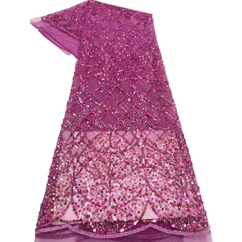 (5yards/pc) 2020 newest African tulle lace fuchsia pink sequins French net lace fabric high quality for party dress FZZ906
(5yards/pc) 2020 newest African tulle lace fuchsia pink sequins French net lace fabric high quality for party dress FZZ906