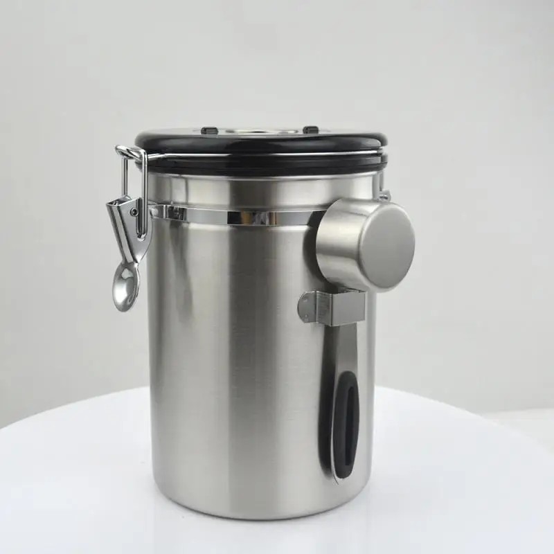 Stainless Steel Storage Jar Airtight Sealed Canister With Spoon Coffee Flour Sugar Container Storage Bottles Jar For Coffee Bean
Stainless Steel Storage Jar Airtight Sealed Canister With Spoon Coffee Flour Sugar Container Storage Bottles Jar For Coffee Bean