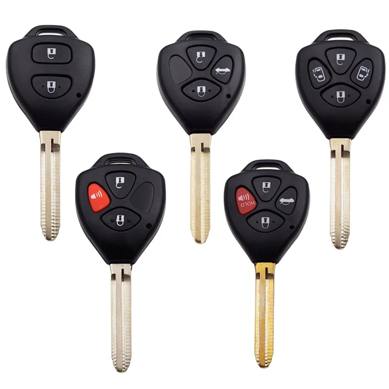 

2/3/4 Buttons Car Key Shell Fob For Toyota Corolla Camry Reiz RAV4 Crown Avalon Venza Matrix Reiz Yaris Prado With Uncut Blade