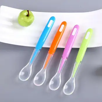 1pc Non-toxic Tasteless Silicone Baby Spoon Practical Baby Feeding Durable Eco-friendly Soft Tableware Silicon Material Kitchen 
1pc Non-toxic Tasteless Silicone Baby Spoon Practical Baby Feeding Durable Eco-friendly Soft Tableware Silicon Material Kitchen