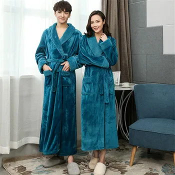 Coral Fleece Women&men Robe Kimono Gown Sexy Loose Long Nightwear Female Lovers Home Dressing Winter New Sleepwear Home Clothing
Coral Fleece Women&men Robe Kimono Gown Sexy Loose Long Nightwear Female Lovers Home Dressing Winter New Sleepwear Home Clothing
