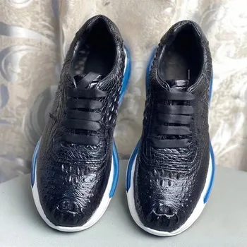 Authentic Real Crocodile Skin Air Cushion Sole Men's Casual Sneaker Genuine Exotic Alligator Leather Male Lace-Up Footwear Shoes 
Authentic Real Crocodile Skin Air Cushion Sole Men's Casual Sneaker Genuine Exotic Alligator Leather Male Lace-Up Footwear Shoes