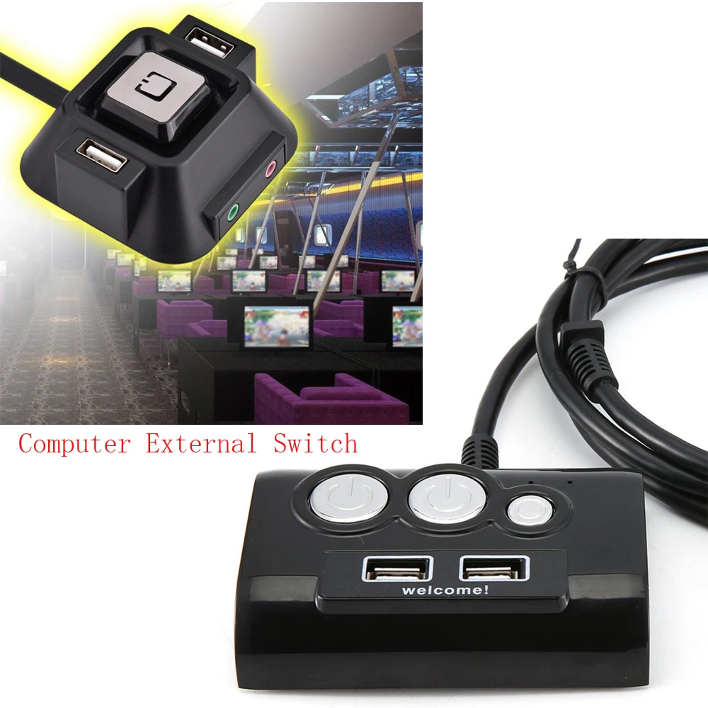 Desktop Computer PC Case Power Supply on/off Reset HDD Button Switch C/Reset Button Switch with Double USB and Audio Ports
Desktop Computer PC Case Power Supply on/off Reset HDD Button Switch C/Reset Button Switch with Double USB and Audio Ports
