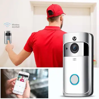 Newest V5 Smart WiFi Video Doorbell Camera Visual Intercom with Chime Night Vision IP Door Bell Wireless Home Security Camera