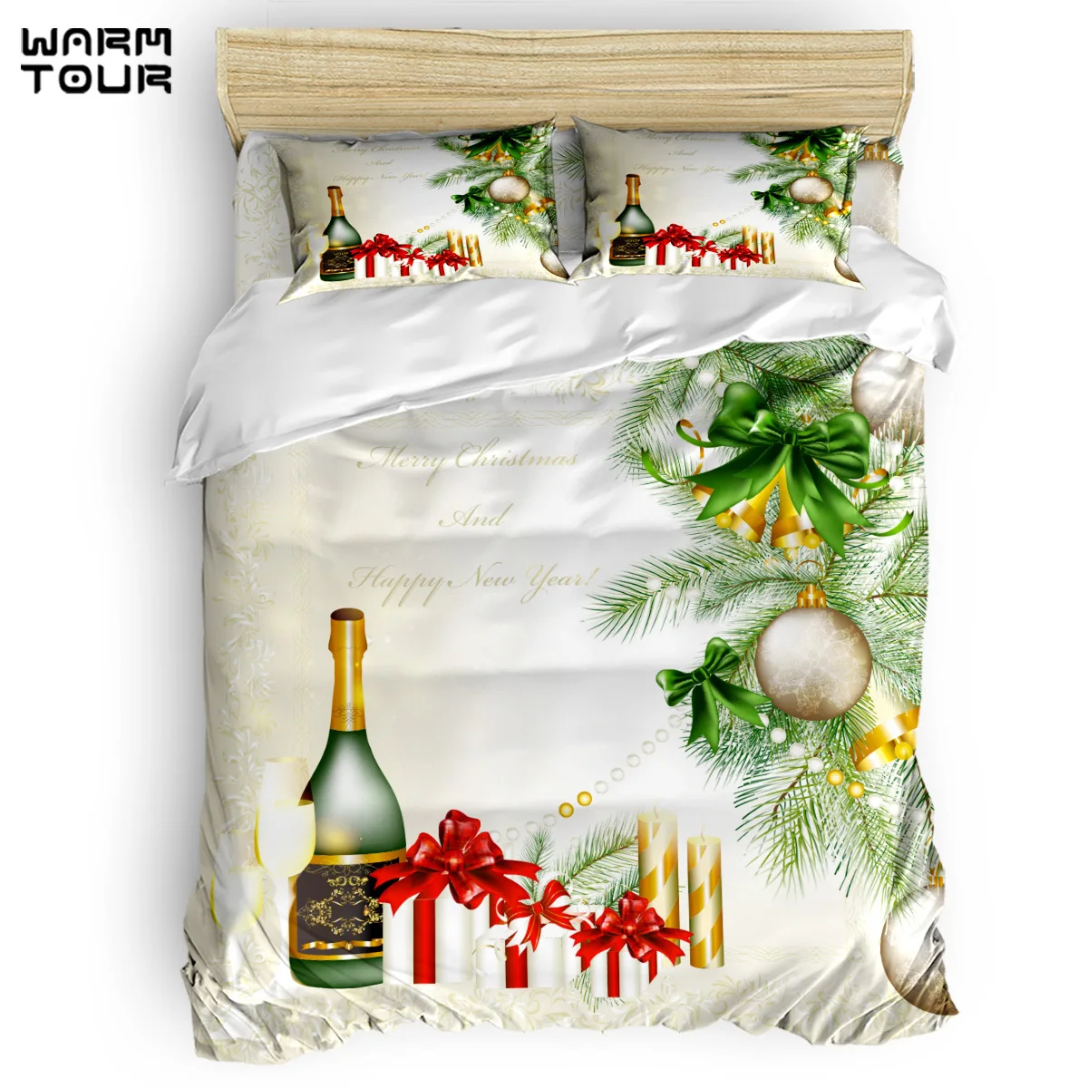 WARMTOUR Duvet Cover Christmas Champagne Party Decor Duvet Cover Set 4 Piece Bedding Set For Beds
WARMTOUR Duvet Cover Christmas Champagne Party Decor Duvet Cover Set 4 Piece Bedding Set For Beds