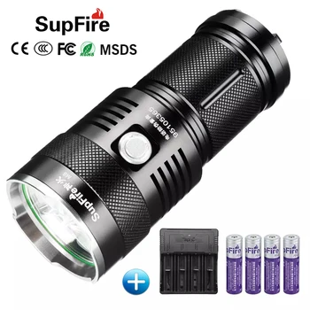 Supfire M6 Super Bright led flashlight 2300 Lumens 3*LED lamp Use 4*18650 Charger Battery, Outdoor waterproof camping torch
Supfire M6 Super Bright led flashlight 2300 Lumens 3*LED lamp Use 4*18650 Charger Battery, Outdoor waterproof camping torch