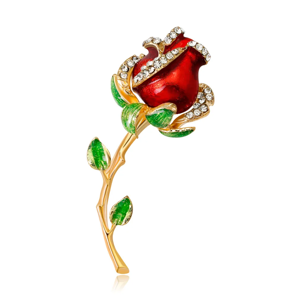 Red Rose Flower Brooches Plated Crystal Rhinestones for Women Dress Scarf Pins Jewelry Accessories Designs AF093
Red Rose Flower Brooches Plated Crystal Rhinestones for Women Dress Scarf Pins Jewelry Accessories Designs AF093