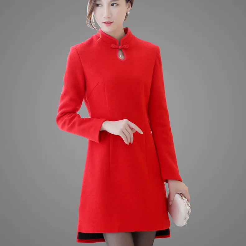 2019 Spring Clothing Dress Chinese Style Woolen Cheongsam Improved Slim Fit Long-sleeved Dress Woolen Skirt Retro Literature And
2019 Spring Clothing Dress Chinese Style Woolen Cheongsam Improved Slim Fit Long-sleeved Dress Woolen Skirt Retro Literature And