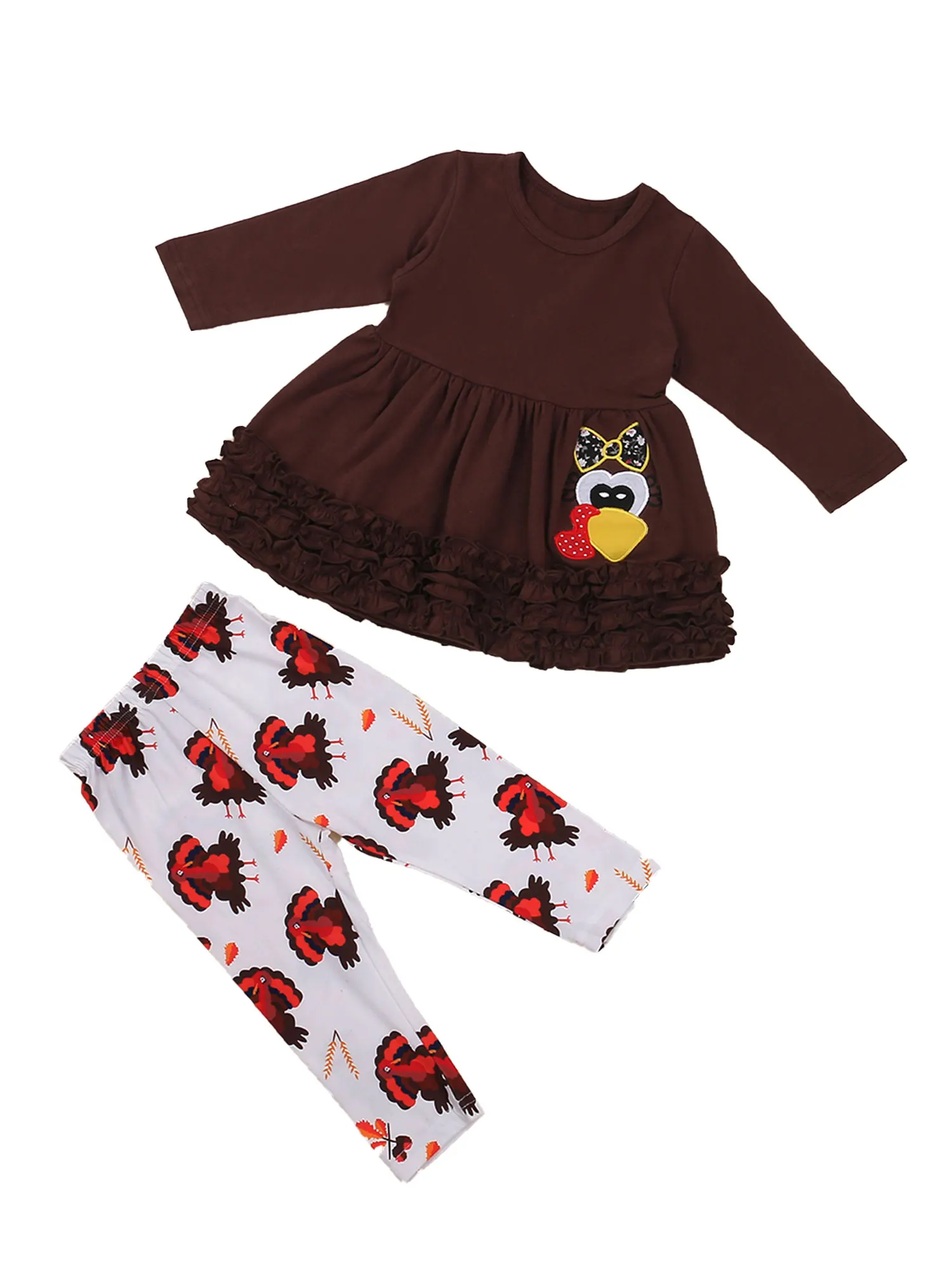 Baby Thanksgiving Clothes Set O- neck Tops with Ruffle Hem + Long Pants with Turkey PatternToddler Girls Long Sleeve Pudcoco
Baby Thanksgiving Clothes Set O- neck Tops with Ruffle Hem + Long Pants with Turkey PatternToddler Girls Long Sleeve Pudcoco