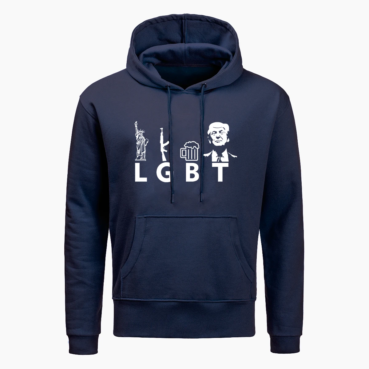 Мода Liberty guns Beer Trump Забавный принт толстовка мужская Осенняя хип хоп топы Зимние