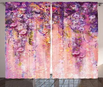 Watercolor Flower Curtains Wisteria Tree in Full Blossom Romantic Spring Over Bokeh Background Living Room Bedroom Window Drapes
Watercolor Flower Curtains Wisteria Tree in Full Blossom Romantic Spring Over Bokeh Background Living Room Bedroom Window Drapes