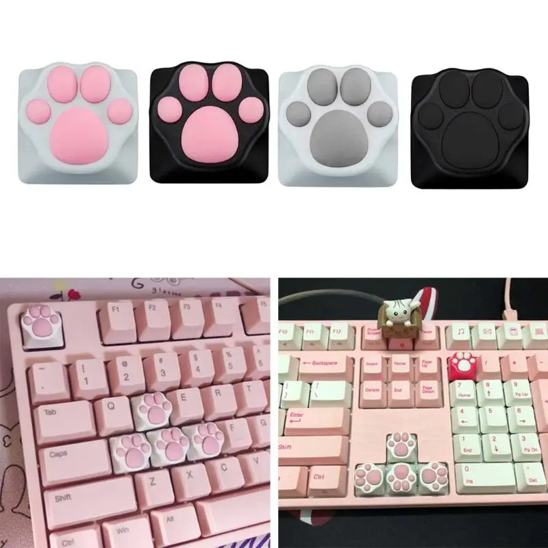 Personality Customized ABS Silicone Kitty Paw Artisan Cat Paws Pad Keyboard keyCaps for Cherry MX Switches | Компьютеры и офис