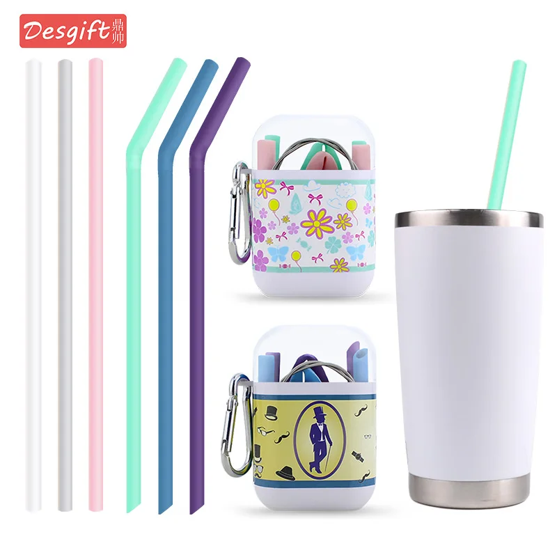 FDA Silicone Straw Environmentally Friendly Foldable Milk Tea zhi xi guan Curved Straw Silicon jiao xi guan jiao nang he Set
FDA Silicone Straw Environmentally Friendly Foldable Milk Tea zhi xi guan Curved Straw Silicon jiao xi guan jiao nang he Set