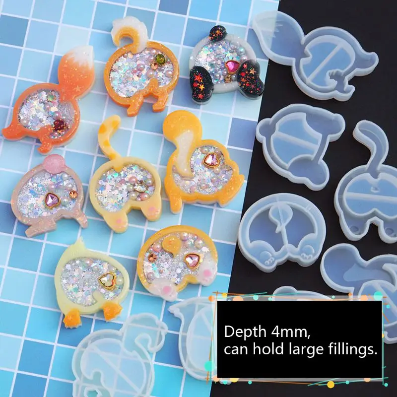Cat Dog Duck Panada Butt Quicksand Pendant Mold Animals Hip Resin Keychain Silicone Epoxy Resin Mold Jewelry Making Tool
Cat Dog Duck Panada Butt Quicksand Pendant Mold Animals Hip Resin Keychain Silicone Epoxy Resin Mold Jewelry Making Tool
