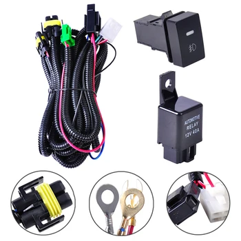 H11 H9 Fog Light Lamp Wiring Harness Socket Wire Connector With 40A Relay & ON/OFF Switch Kits Fit LED Work Lamp
H11 H9 Fog Light Lamp Wiring Harness Socket Wire Connector With 40A Relay & ON/OFF Switch Kits Fit LED Work Lamp
