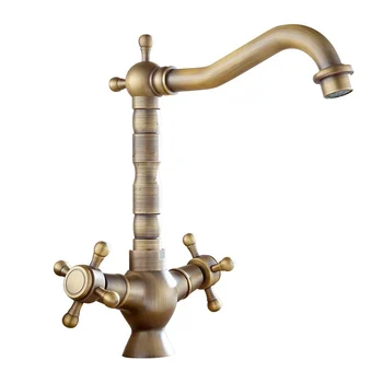 Basin Faucets Antique Brass Bathroom Sink Faucet 360 Degree Swivel Spout Double Cross Handle Bath kitchen Mixer Taps
Basin Faucets Antique Brass Bathroom Sink Faucet 360 Degree Swivel Spout Double Cross Handle Bath kitchen Mixer Taps