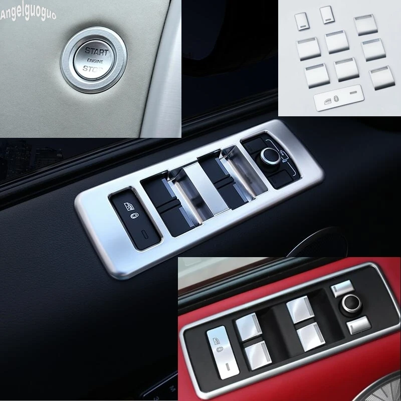 For LR Range Rover Sport Vogue SE HSE 2013-17 Velar Discovery 5 Car Engine Start Switch Sticker Window Glasses Lift Button Cover