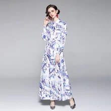 Vestidos De Fiesta 2021 Newest Fall Fashion Runway Beach Long Dresses Vintage Colorful Floral Print Elgant Party Maxi Robe Femme 
Vestidos De Fiesta 2021 Newest Fall Fashion Runway Beach Long Dresses Vintage Colorful Floral Print Elgant Party Maxi Robe Femme