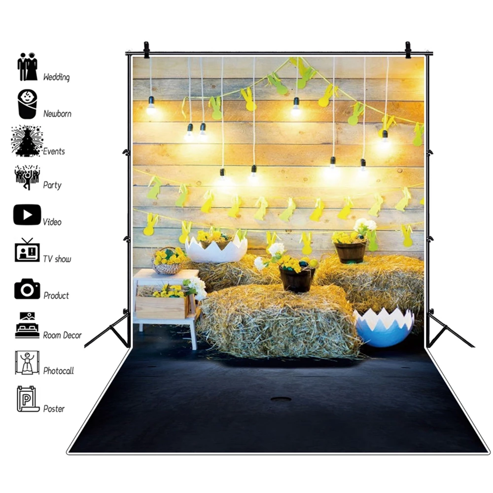Easter Spring Rabbit Eggs Hay Block Barn Newborn Baby Photography Backdrop Vinyl Photographic Background For Photo Studio Shoot
Easter Spring Rabbit Eggs Hay Block Barn Newborn Baby Photography Backdrop Vinyl Photographic Background For Photo Studio Shoot
