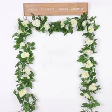 Artificial Flower Rose Vine Artificial Silk Flower Rattan Rose Leaf Garland Vine 16 Heads 7Feet Romantic Wedding Home Decoration
Artificial Flower Rose Vine Artificial Silk Flower Rattan Rose Leaf Garland Vine 16 Heads 7Feet Romantic Wedding Home Decoration