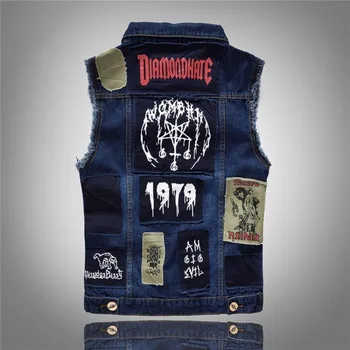 Mens Denim Vests Casual Streetwear Patch Designs Outwear Vintage Personality Waistcoat Korean Style Biker Sleeveless Man Jackets
Mens Denim Vests Casual Streetwear Patch Designs Outwear Vintage Personality Waistcoat Korean Style Biker Sleeveless Man Jackets
