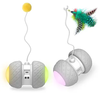 Cat Toys Interactive Toy Automatic Cat Toy Rolling Toy for Cats Sense Obstacles Automatically with Colorful Light Feather Ball
Cat Toys Interactive Toy Automatic Cat Toy Rolling Toy for Cats Sense Obstacles Automatically with Colorful Light Feather Ball