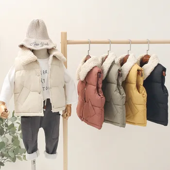 2019 Girl Boy Winter Coat Vest Cotton Padded Fur Collar Cardigan Vest Jackets Children Kids Clothes Coats
2019 Girl Boy Winter Coat Vest Cotton Padded Fur Collar Cardigan Vest Jackets Children Kids Clothes Coats