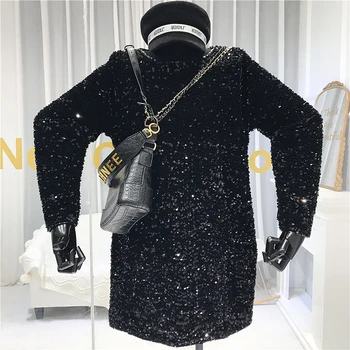 Sequined Long Sleeve Dress Sexy & Club Straight Solid Above Knee, Mini O-Neck Vestidos Clothes for Women Dress Fashion
Sequined Long Sleeve Dress Sexy & Club Straight Solid Above Knee, Mini O-Neck Vestidos Clothes for Women Dress Fashion
