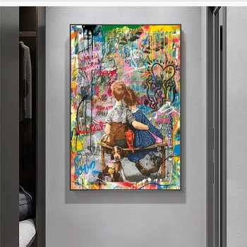 Banksy Graffiti Street Art Oil Paintings on The Wall Two Little Guess Wall Art Posters and Prints Pop Art for Home Decoration
Banksy Graffiti Street Art Oil Paintings on The Wall Two Little Guess Wall Art Posters and Prints Pop Art for Home Decoration