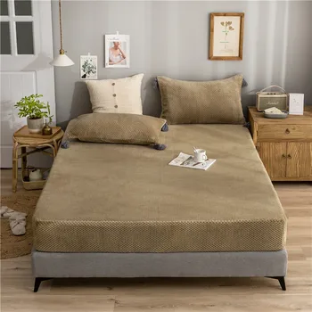 Nordic Velet Bedding Mattress Coverlet Cover Solid Fitted Bed Sheet Winter Warm Waffle Pattern Adults Bedding Fitted Sheet Only
Nordic Velet Bedding Mattress Coverlet Cover Solid Fitted Bed Sheet Winter Warm Waffle Pattern Adults Bedding Fitted Sheet Only