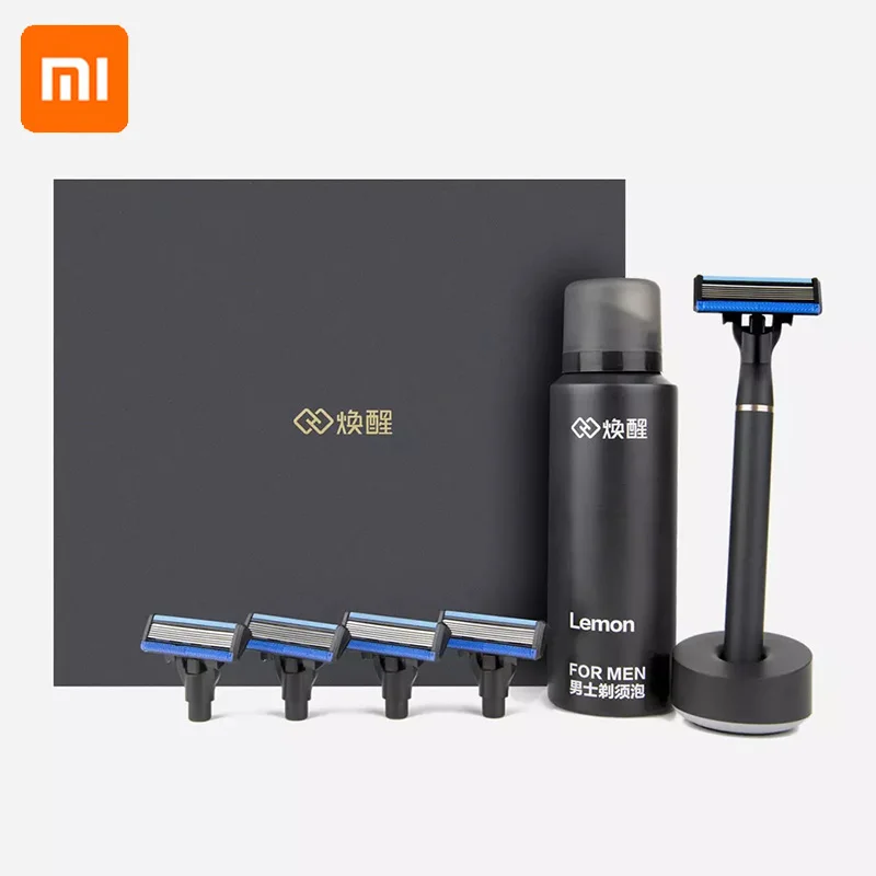 Xiaomi Men Beard Shaver Waterproof Manual Razor with Shaving foam Kit Magnetic shavings with 5 Pcs Replaceable Shaver Blades
Xiaomi Men Beard Shaver Waterproof Manual Razor with Shaving foam Kit Magnetic shavings with 5 Pcs Replaceable Shaver Blades