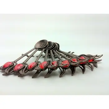 Tea spoons 6X Old Copper color gift crystals red antique look fancy
Tea spoons 6X Old Copper color gift crystals red antique look fancy