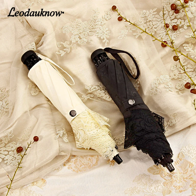 Leodauknow Women's two fold is prevented bask in eight bone burn lace pattern for small umbrella series full of feminine
Leodauknow Women's two fold is prevented bask in eight bone burn lace pattern for small umbrella series full of feminine