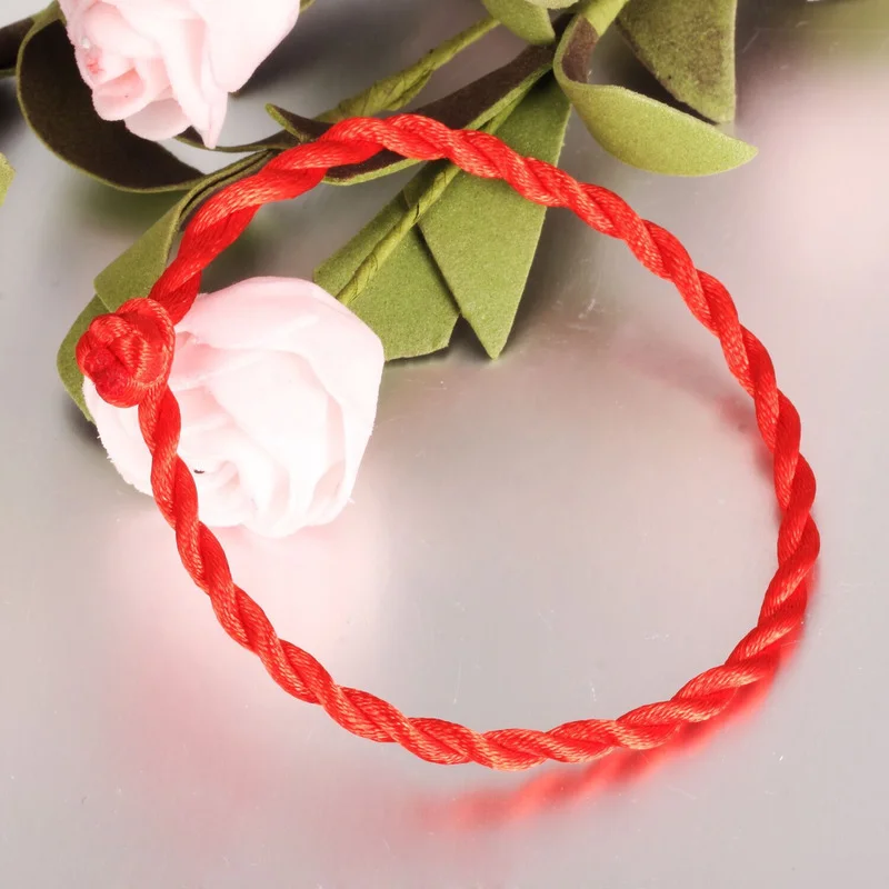 

Simple Red Thread Rope lucky Bracelet Hand Stretch knot Woven Women Men Charm Bracelets lovers' Best gift Friendship Bangles