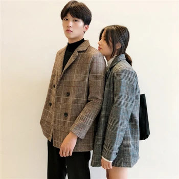 2019 Men's Thickening Lattice Printing Heavy Woolen Blends Cloth Suit Jackets Lovers Loose Cashmere Long Coats Wool Trench Coat
2019 Men's Thickening Lattice Printing Heavy Woolen Blends Cloth Suit Jackets Lovers Loose Cashmere Long Coats Wool Trench Coat