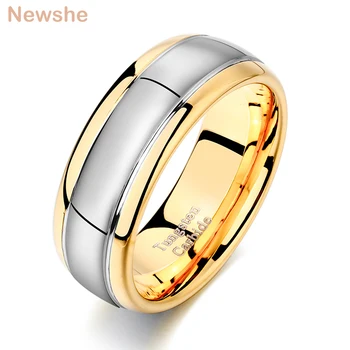 Newshe Mens Tungsten Carbide Smooth Ring Silver Color 8mm Wedding Band For Men Fashionable Jewelry Size 9-13 TRX043
Newshe Mens Tungsten Carbide Smooth Ring Silver Color 8mm Wedding Band For Men Fashionable Jewelry Size 9-13 TRX043