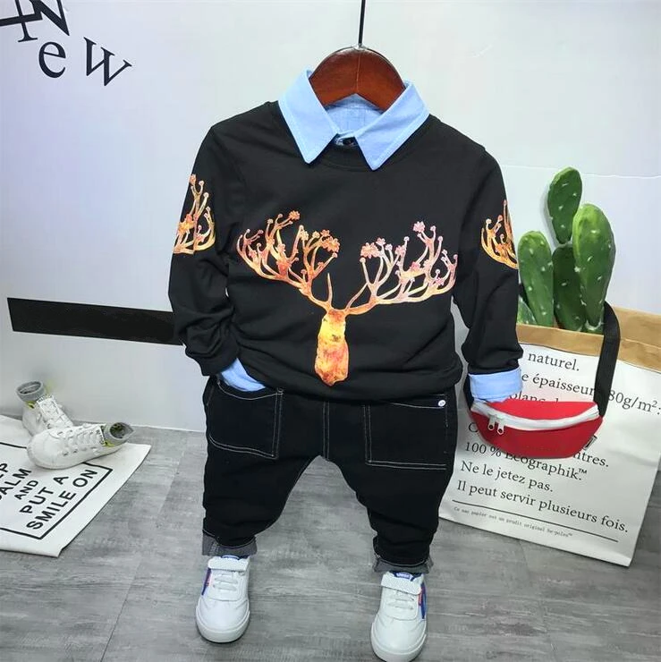Baby Clothing Sets Kids Clothes Autumn Kids Long Sleeve Sports Suits T-shirts + shirts + jeans 3pcs boys set Boys Clothes set 
Baby Clothing Sets Kids Clothes Autumn Kids Long Sleeve Sports Suits T-shirts + shirts + jeans 3pcs boys set Boys Clothes set