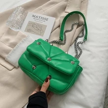 Green Shoulder Crossbody Messenger Bags for Women 2021 Small PU Leather Winter Branded Rivet Designer Luxury Chain Handbags Purs 
Green Shoulder Crossbody Messenger Bags for Women 2021 Small PU Leather Winter Branded Rivet Designer Luxury Chain Handbags Purs