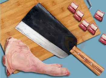 Butcher Knife Kitchen Chopping Bone Knife Meat Cleaver Handmade Vegetable Knives kitchenware Chinese Traditonal cutlery
Butcher Knife Kitchen Chopping Bone Knife Meat Cleaver Handmade Vegetable Knives kitchenware Chinese Traditonal cutlery