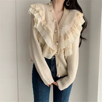 Chic Korean Patchwork Pearl-Buttons Gentle 2020 Casual Knitted Cardigans Warm All-Match Loose High Quality Sweaters
Chic Korean Patchwork Pearl-Buttons Gentle 2020 Casual Knitted Cardigans Warm All-Match Loose High Quality Sweaters