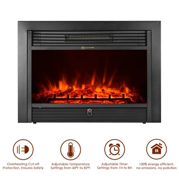 1800W Embedded Electric Fireplace Insert Heater Fireplaces Glass View Adjustable LED Heat Setting with Remote Control
1800W Embedded Electric Fireplace Insert Heater Fireplaces Glass View Adjustable LED Heat Setting with Remote Control
